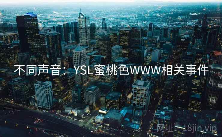 不同声音：YSL蜜桃色WWW相关事件